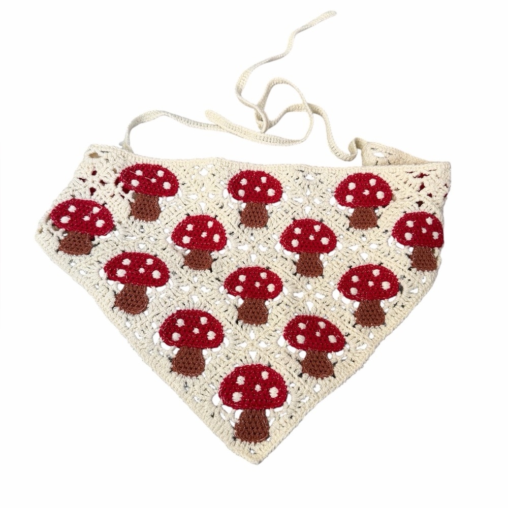 Crochet Mushroom Bandana
